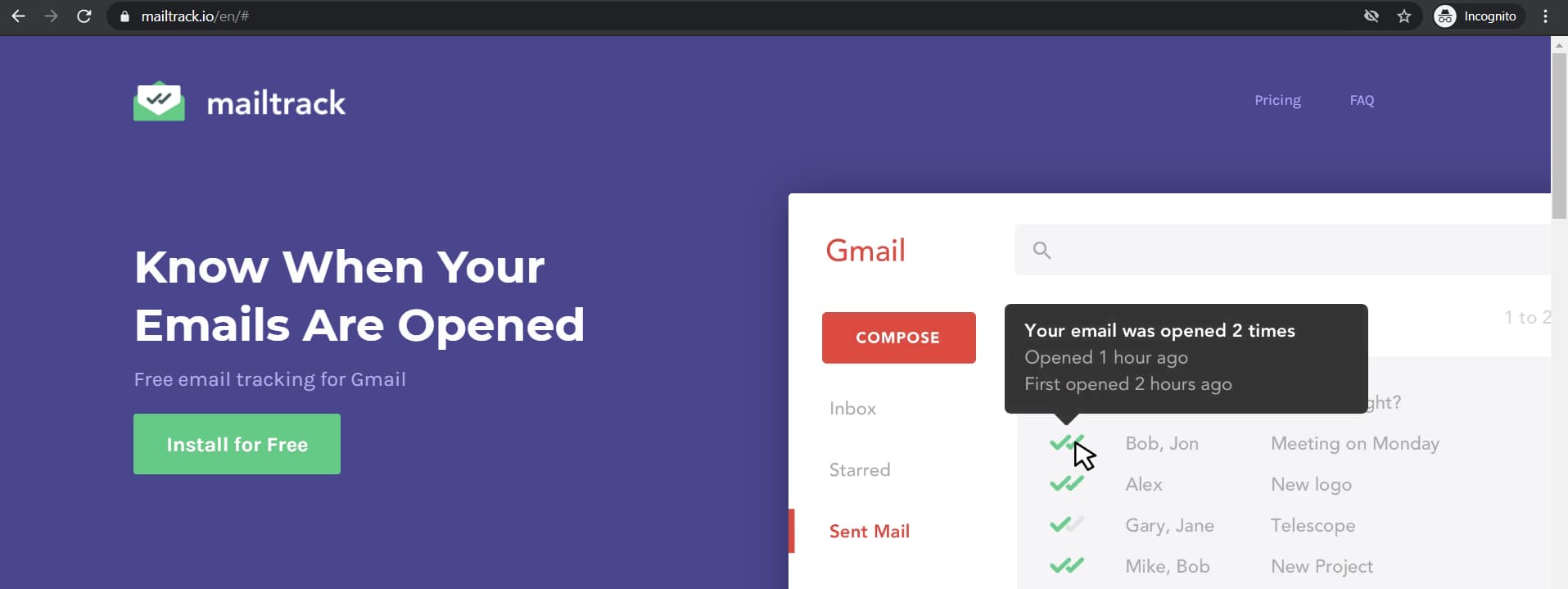 Recommended Chrome Extension to track email opens?